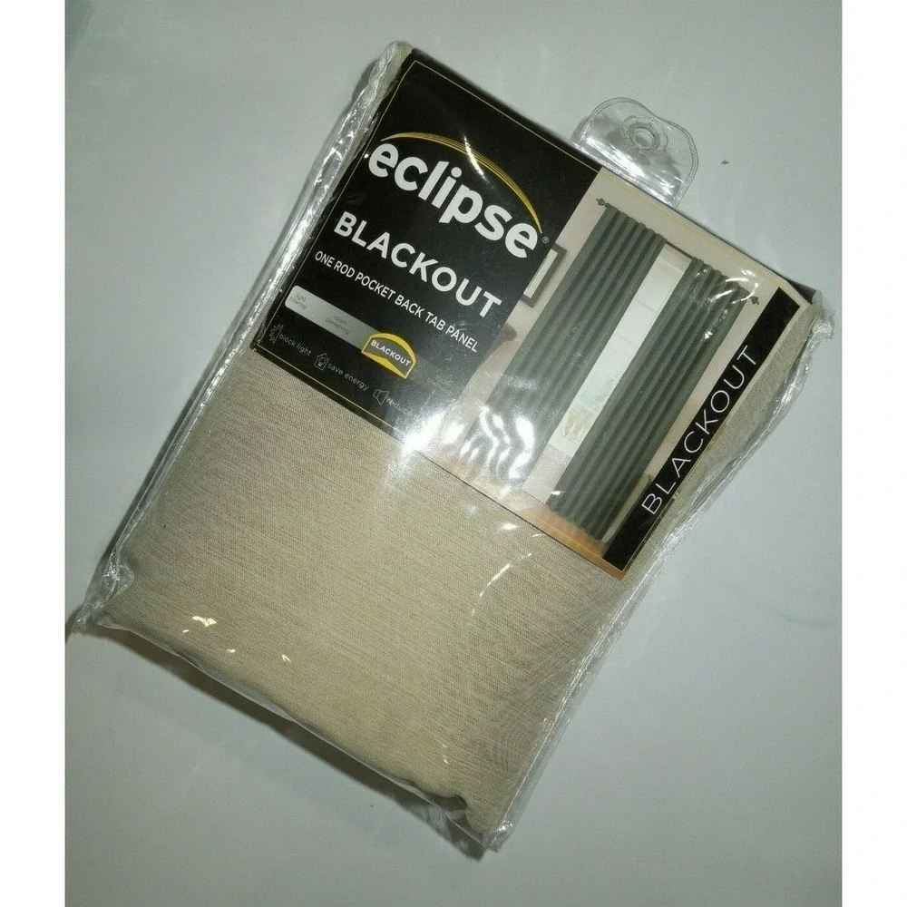 Eclipse Fresno Blackout Window Curtain Panel in Wheat beige‎ 52 X 84 NEW
